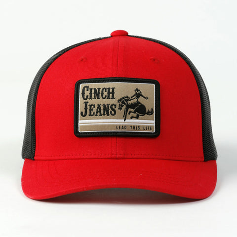 Cinch Black/Red Cinch Patch Cap