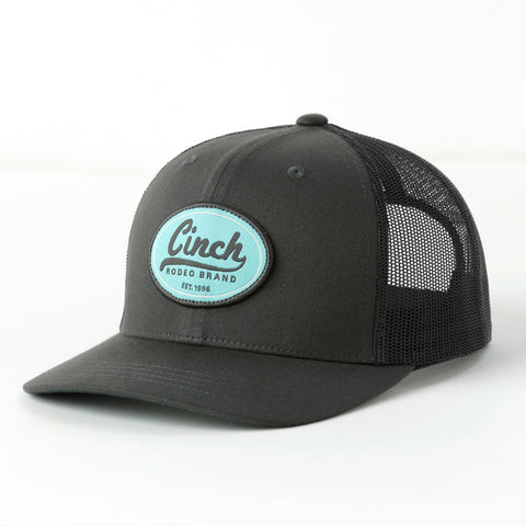 Cinch Dark Charcoal Turquoise Patch Cap