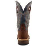 Twisted X Men's 12" Horseman Distressed Saddle and Peacock Square Toe