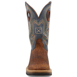 Twisted X Men's 12" Horseman Distressed Saddle and Peacock Square Toe