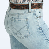 Cinch Women's Light Wash Lynden Trouser Close-up of Back Pocket