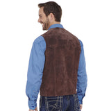Chocolate Suede Leather Vest 
