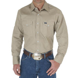 Wrangler Men's Tan Cowboy Cut Work Shirt