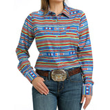Cinch Women's ArenaFlex Multi Color Aztec Long Sleeve