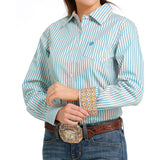 Cinch Women's Blue Long Sleeve Shirt