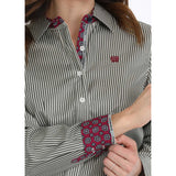 Cinch Women's Stripe Black Long Sleeve