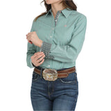 Cinch Women's Turquoise Striped Shirt