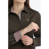 Cinch Women's Geo Stripe Button Down Shirt Logo view