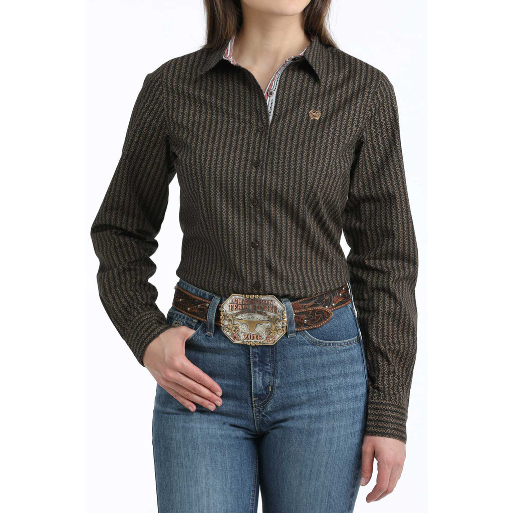 Cinch Women's Geo Stripe Button Down Shirt
