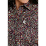 Cinch Women's Purple Paisley Long Sleeve