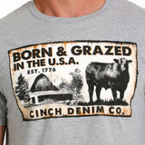 Cinch Men's Grey Born & Grazed Tee