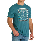 Men's Teal Aztec Logo Tee by Cinch