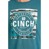 Men's Teal Aztec Logo Tee by Cinch