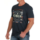 Cinch Men's Navy Aztec Tee