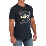 Cinch Men's Navy Aztec Tee