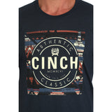 Cinch Men's Navy Aztec Tee