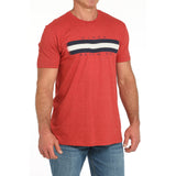 Cinch Men's Red Short Sleeve Graphic Tee
