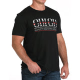 Cinch Men's Black/White/Red Tee