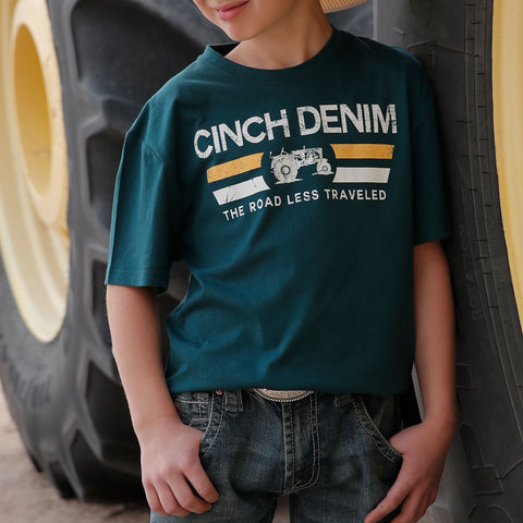 Cinch Kid's Green Road Less Travled T-Shirt