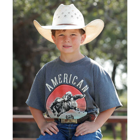 Cinch Kid's Charcoal American Bronc Tee