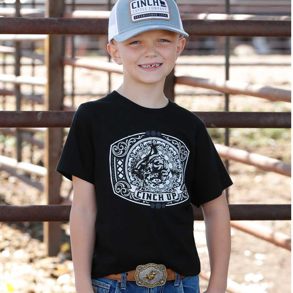 Cinch Youth Black Cinch Up Tee