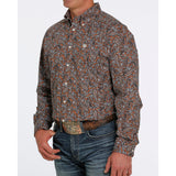 Cinch Men's Brown/Blue Paisley Shirt