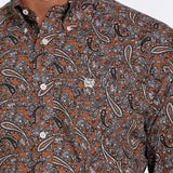 Cinch Men's Brown/Blue Paisley Shirt