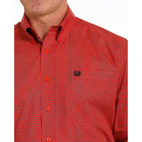 Cinch Men's Red Patterned Long Sleeve