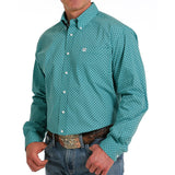 Cinch Men's Turquoise Print Long Sleeve