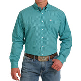 Cinch Men's Turquoise Print Long Sleeve