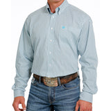 Cinch Men's Geo Blue & White Print Shirt