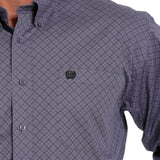 Cinch Men's Purple Geo Print Shirt
