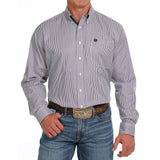 Cinch Men's Grey & White Stripe Shirt