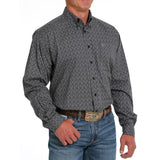 Cinch Men's Black Print Long Sleeve