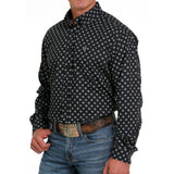 Cinch Men's Black Diamond Print