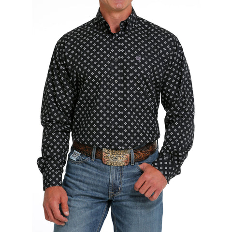 Cinch Men's Black Diamond Print