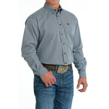 Cinch Men's Light Blue Micro Striped Long Sleeve