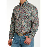 Cinch Men's Charcoal Paisley Long Sleeve