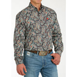 Cinch Men's Charcoal Paisley Long Sleeve