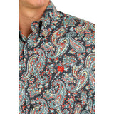 Cinch Men's Charcoal Paisley Long Sleeve