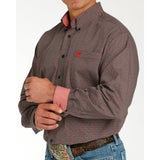 Cinch Men's Charcoal Print Long Sleeve