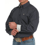 Cinch Men's Navy Geo Print Shirt