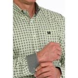 Cinch Men's Medallion Lime Green Long Sleeve