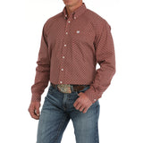 Cinch Men's Red Geo Print Shirt