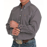 Cinch Men's Purple Geo Print Shirt