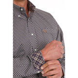 Cinch Men's Purple Geo Print Shirt