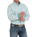 Cinch Men's White Striped Tencel Shirt