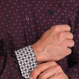 Cinch Men's Purple Geo Print Shirt