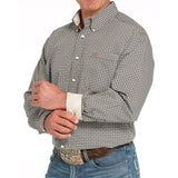 Cinch Multi Geo Print Long Sleeve Shirt with Contrast Cuff