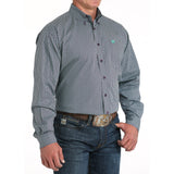 Cinch Men's Stretch Western Shirt Purple & Turquoise-angle view